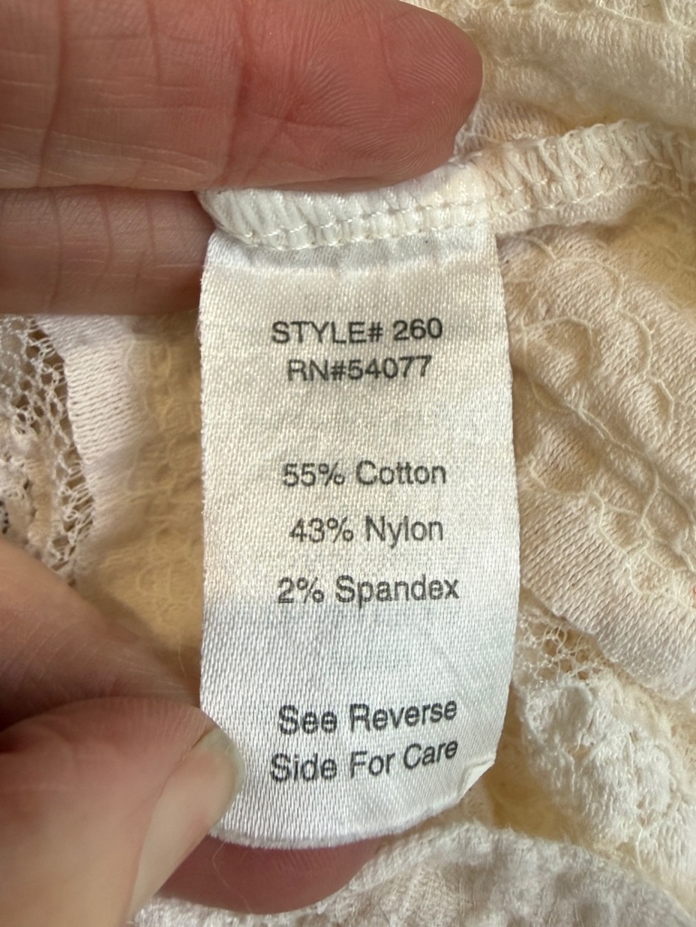 CAbi #260 Stretch Ecru Lace Short Sleeve Top Women’s L Coquette Semi-Sheer Boho - Picture 2 of 11